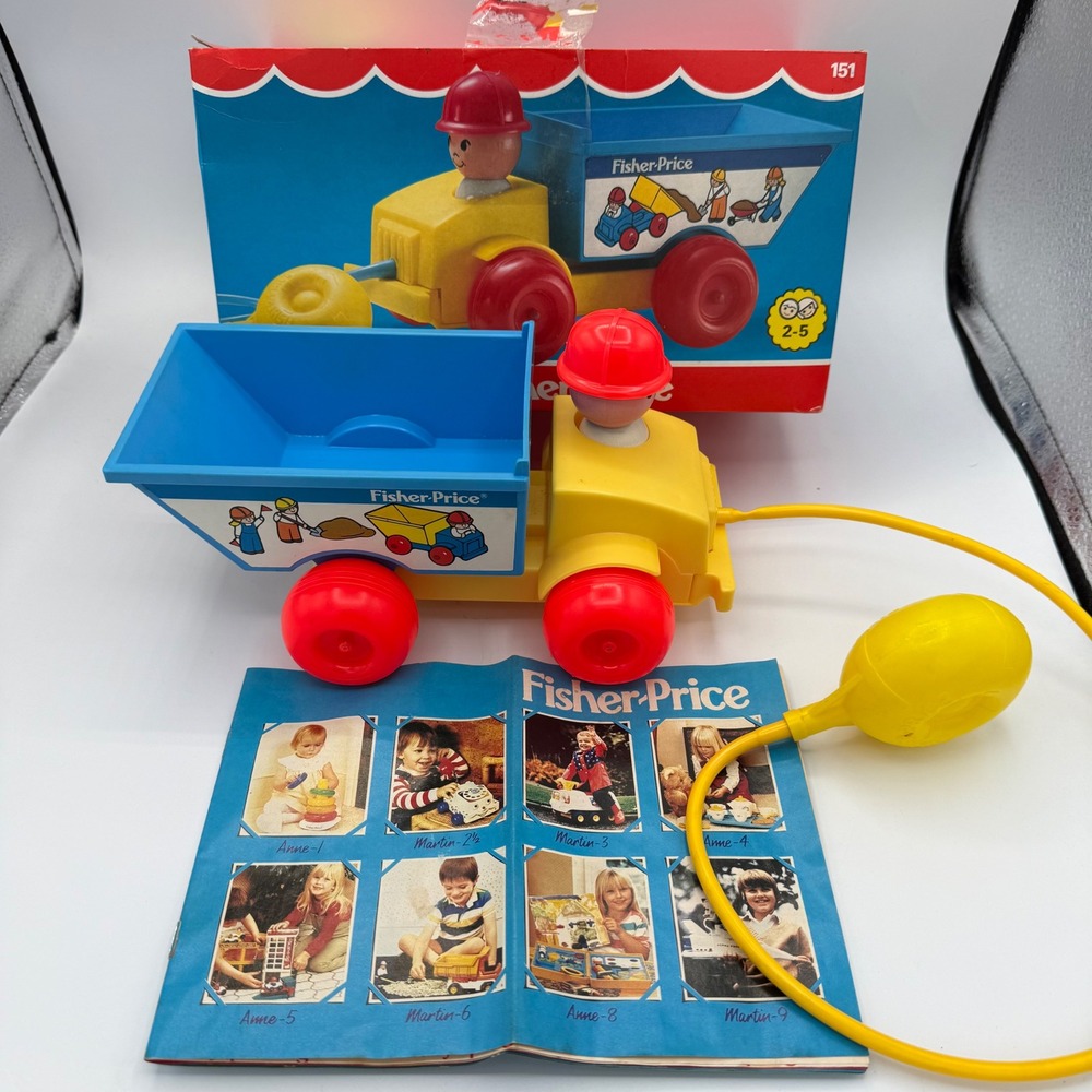 NIB Vintage Fisher‎ Price Toys 151 Pumper Truck + Catalog 1982